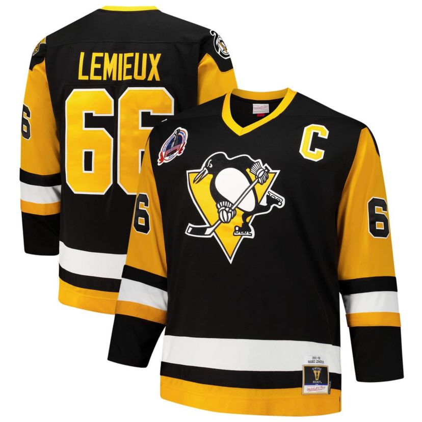NHL Mario Lemieux Pittsburgh Penguins Big & Tall 1991/92 Line 2.0 Jersey