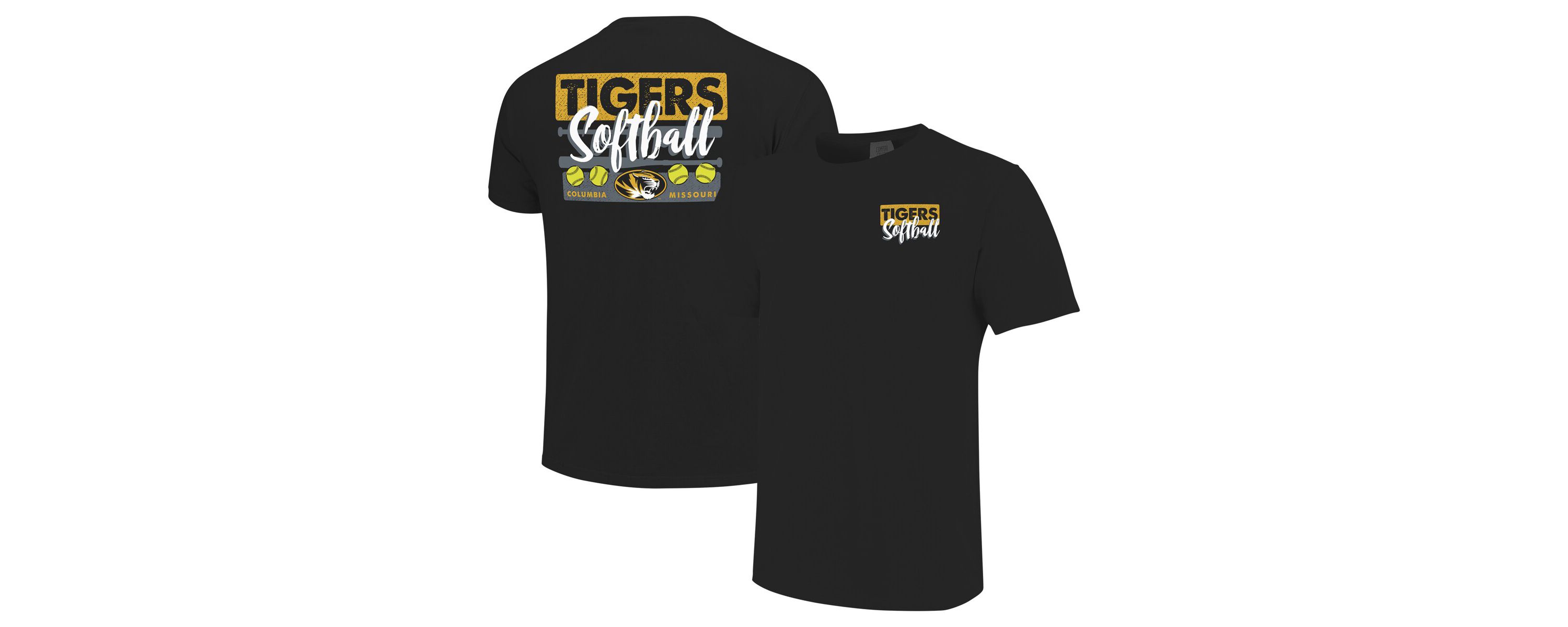 NCAA Unisex Missouri Tigers Gritty Softball Bats T-Shirt
