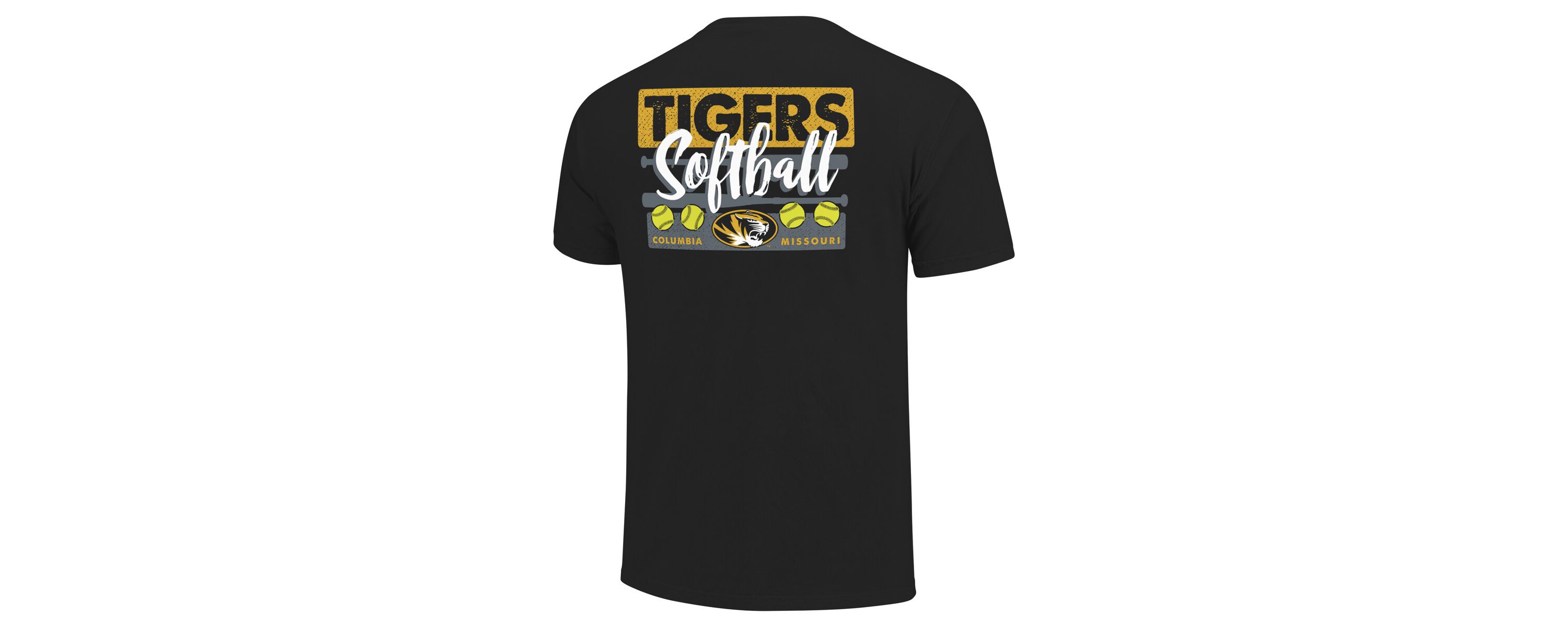 NCAA Unisex Missouri Tigers Gritty Softball Bats T-Shirt
