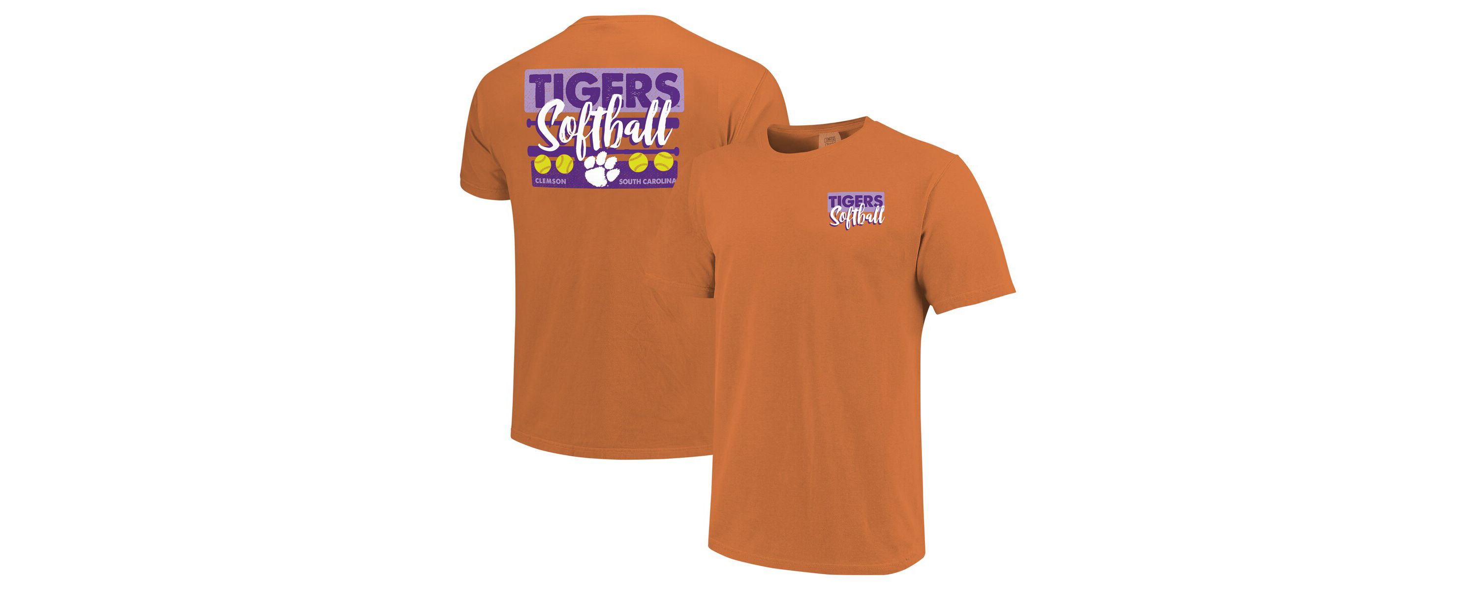 NCAA Unisex Clemson Tigers Gritty Softball Bats T-Shirt