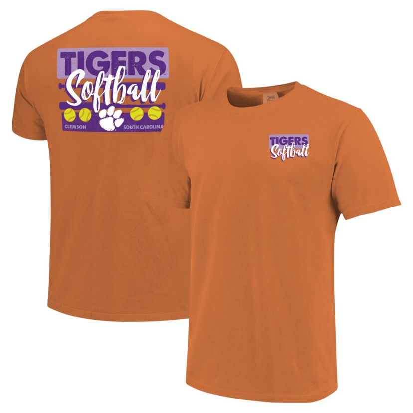 NCAA Unisex Clemson Tigers Gritty Softball Bats T-Shirt