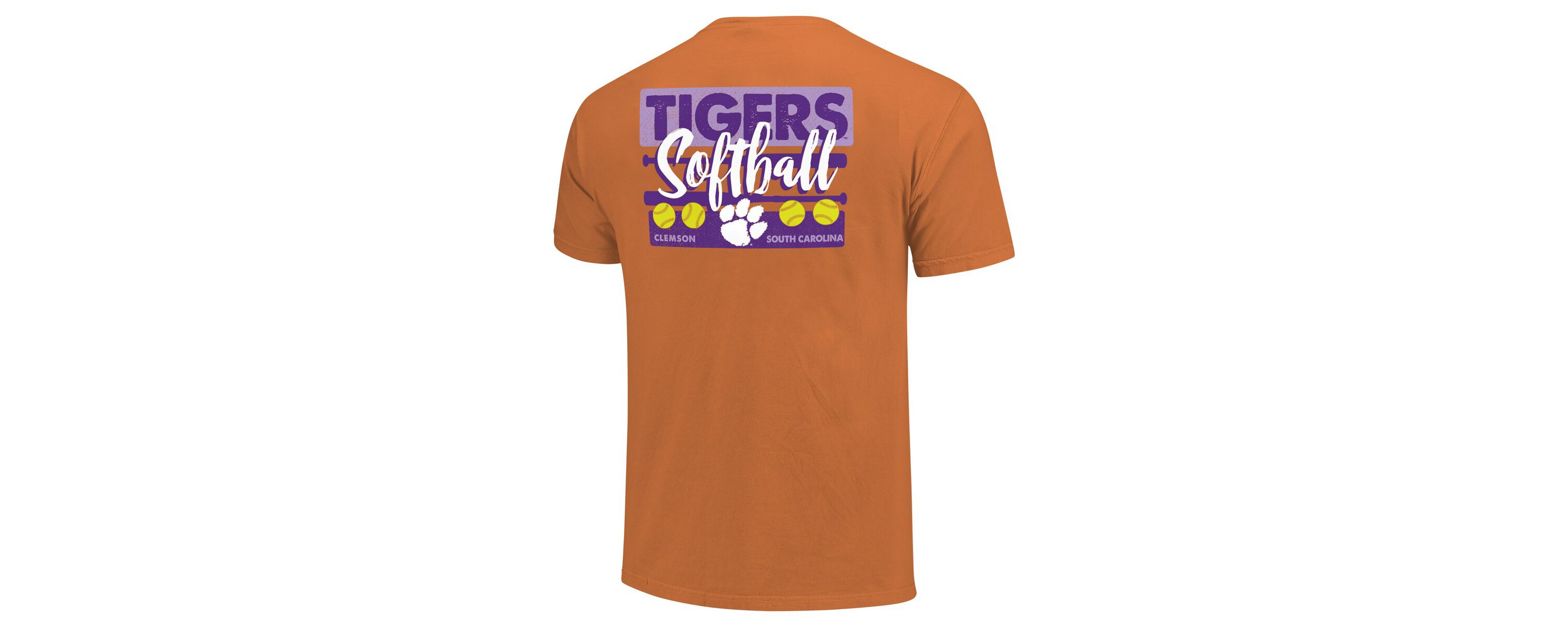 NCAA Unisex Clemson Tigers Gritty Softball Bats T-Shirt