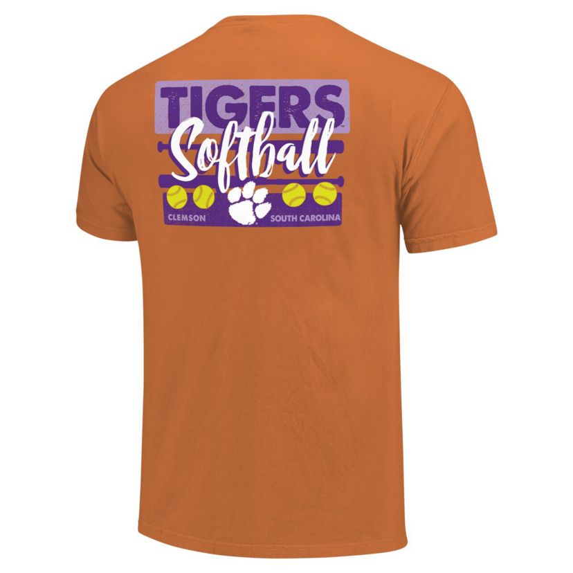 NCAA Unisex Clemson Tigers Gritty Softball Bats T-Shirt