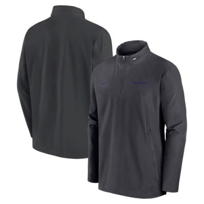 Men's NCAA Nike Kansas State Wildcats 2024 Sideline Coach Quarter-Zip Hoodie Jacket