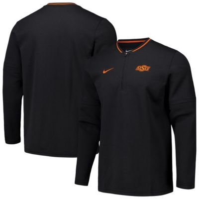 Men's NCAA Nike Oklahoma State Cowboys Coaches Quarter-Zip Jacket, Black, Large