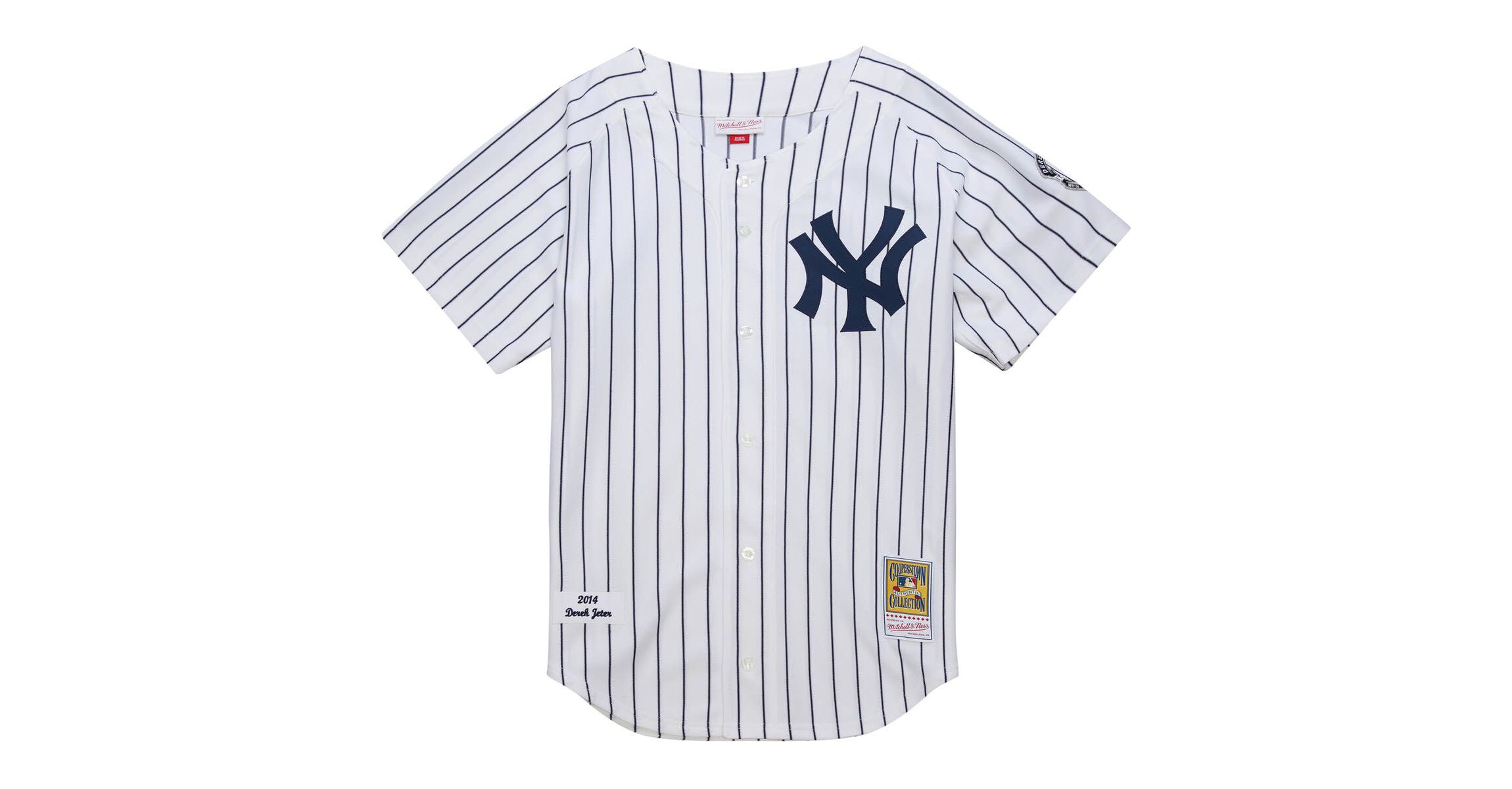 MLB Derek Jeter New York Yankees 2014 Cooperstown Collection Authentic Throwback Jersey