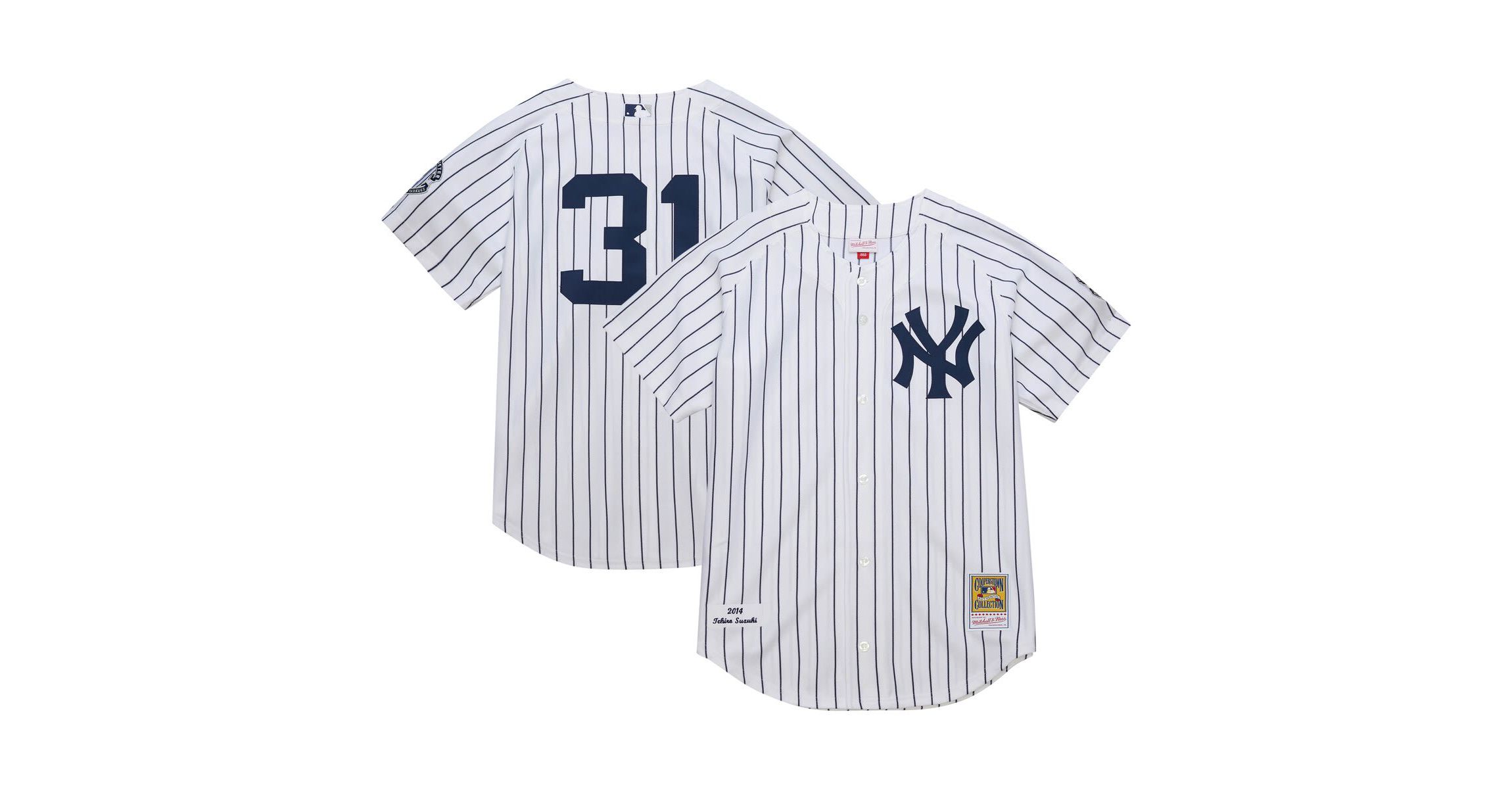 MLB Ichiro Suzuki New York Yankees 2014 Cooperstown Collection Authentic Throwback Jersey