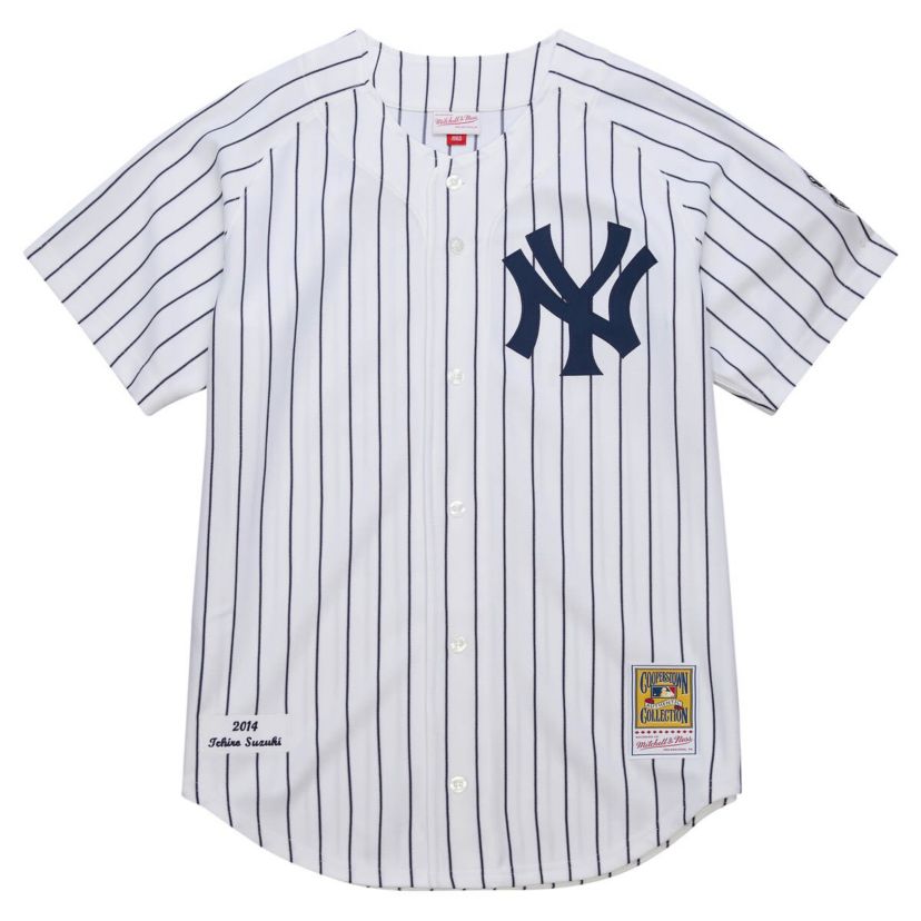 MLB Ichiro Suzuki New York Yankees 2014 Cooperstown Collection Authentic Throwback Jersey