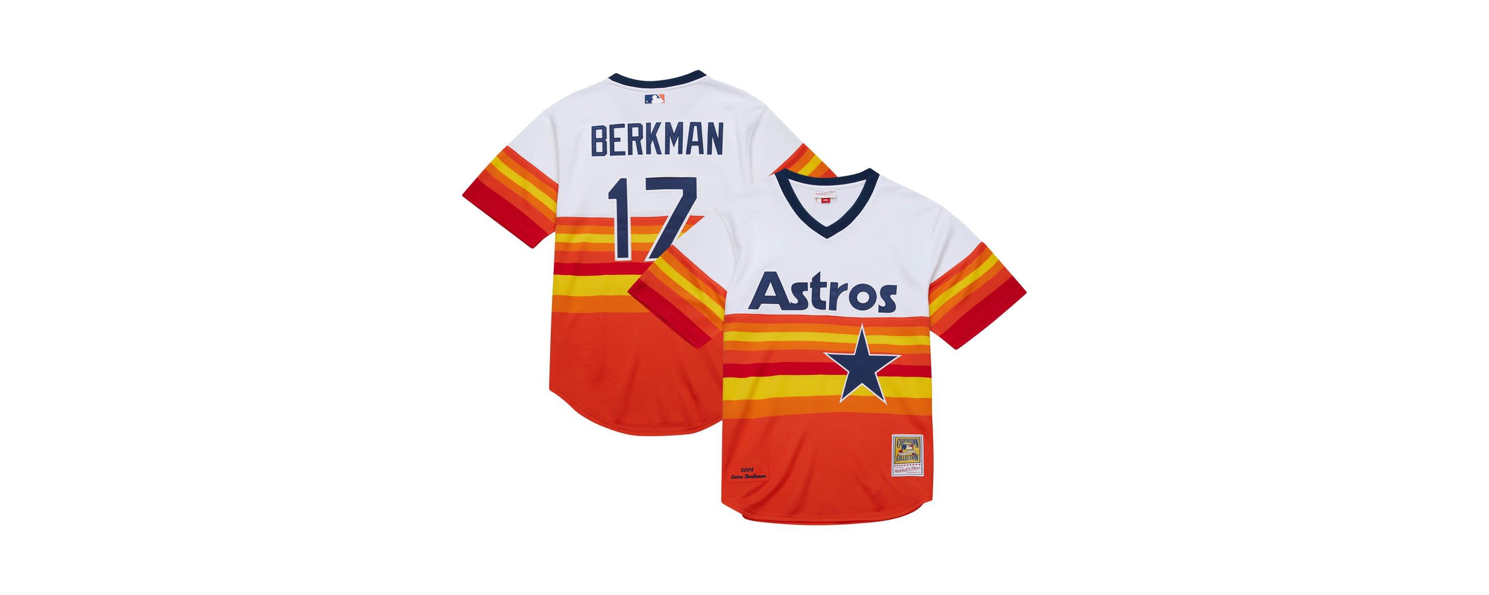 MLB Lance Berkman Houston Astros 2004 Cooperstown Collection Authentic Throwback Jersey