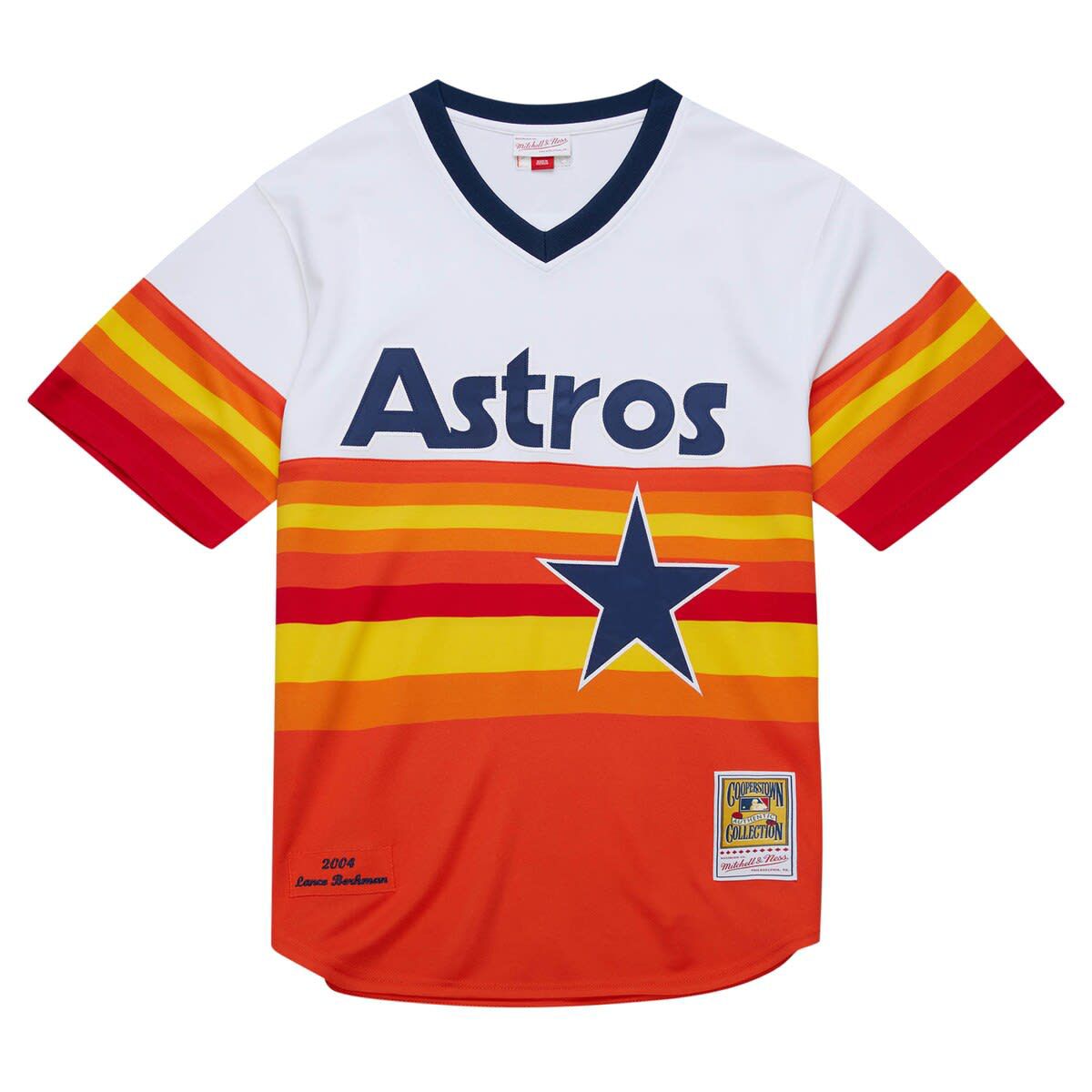 MLB Lance Berkman Houston Astros 2004 Cooperstown Collection Authentic Throwback Jersey