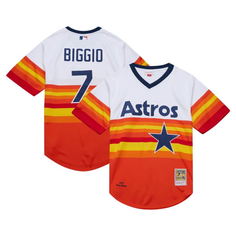 MLB Craig Biggio Houston Astros 2004 Cooperstown Collection Authentic Throwback Jersey