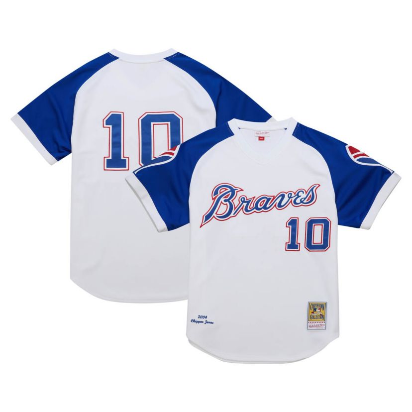 MLB Chipper Jones Atlanta Braves 2004 Cooperstown Collection Authentic Throwback Jersey