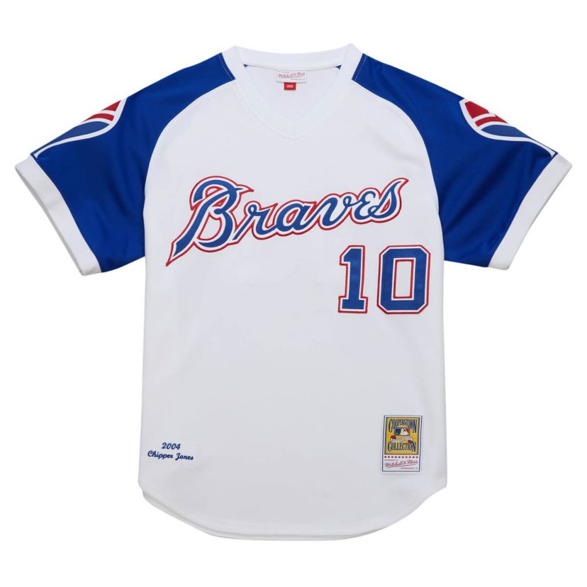 MLB Chipper Jones Atlanta Braves 2004 Cooperstown Collection Authentic Throwback Jersey