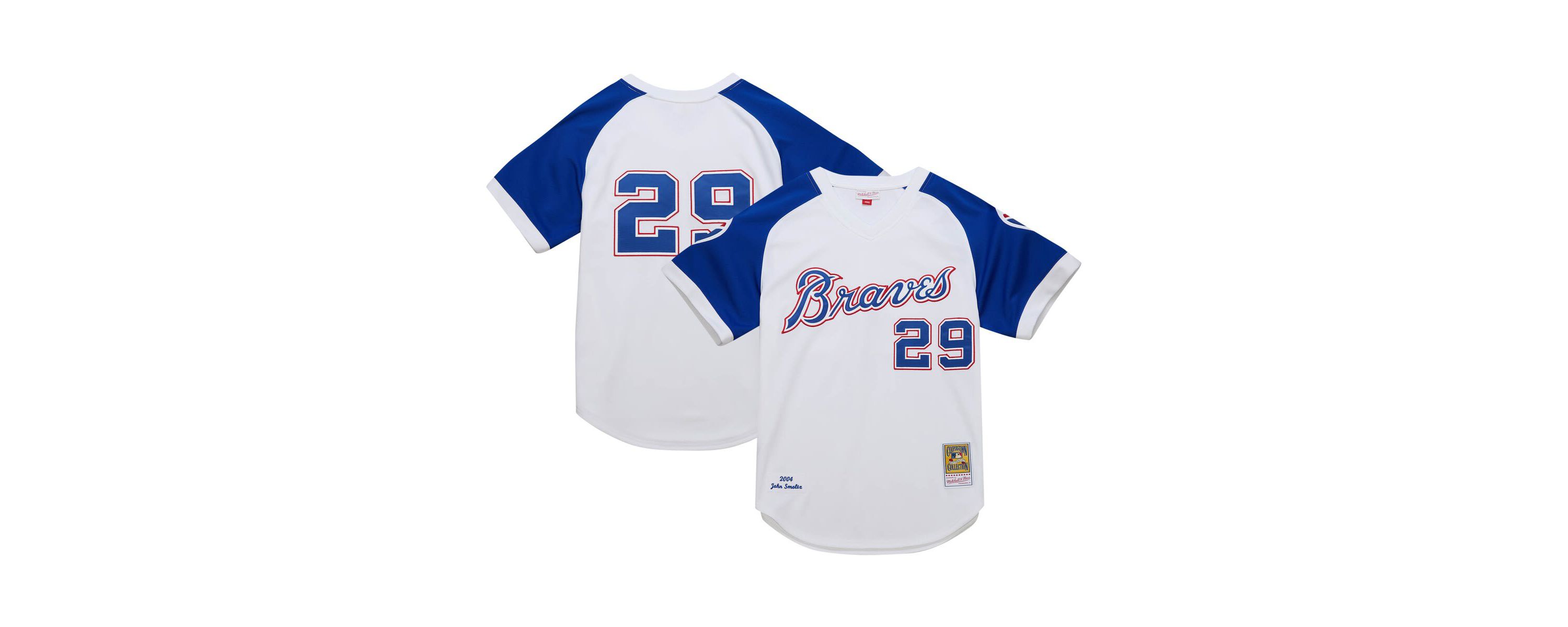 MLB John Smoltz Atlanta Braves 2004 Cooperstown Collection Authentic Throwback Jersey