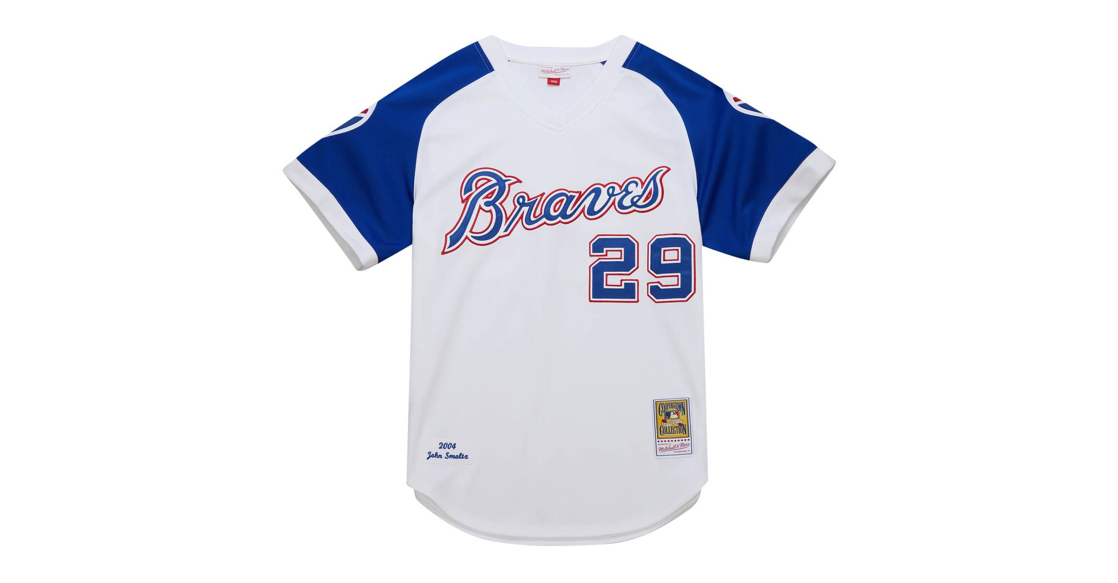 MLB John Smoltz Atlanta Braves 2004 Cooperstown Collection Authentic Throwback Jersey