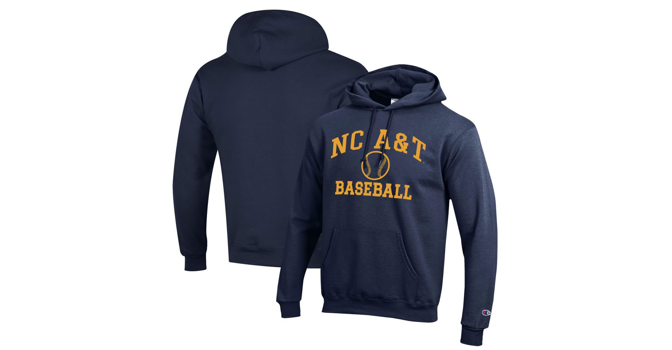 NC A&T Aggies NCAA North Carolina A&T Aggies Icon Baseball Powerblend Pullover Hoodie