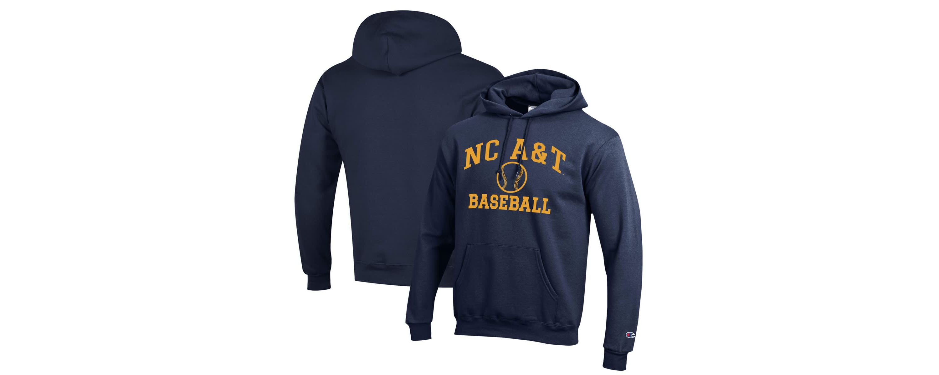 NC A&T Aggies NCAA North Carolina A&T Aggies Icon Baseball Powerblend Pullover Hoodie