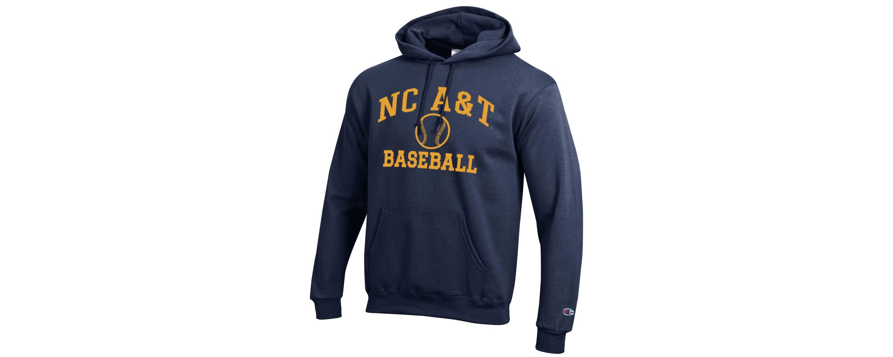 NC A&T Aggies NCAA North Carolina A&T Aggies Icon Baseball Powerblend Pullover Hoodie