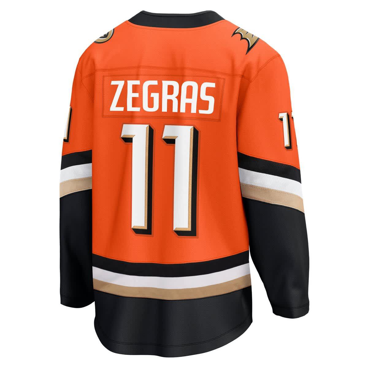 NHL Fanatics Trevor Zegras Anaheim Ducks Home Premier Breakaway Player Jersey