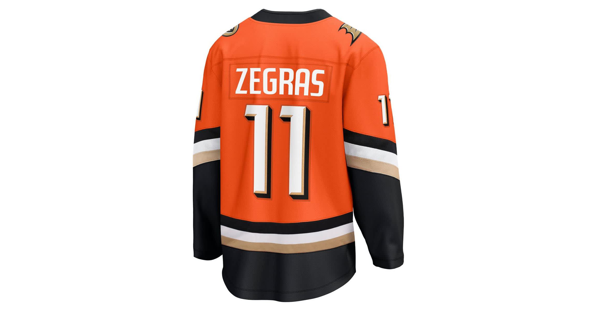NHL Fanatics Trevor Zegras Anaheim Ducks Home Premier Breakaway Player Jersey
