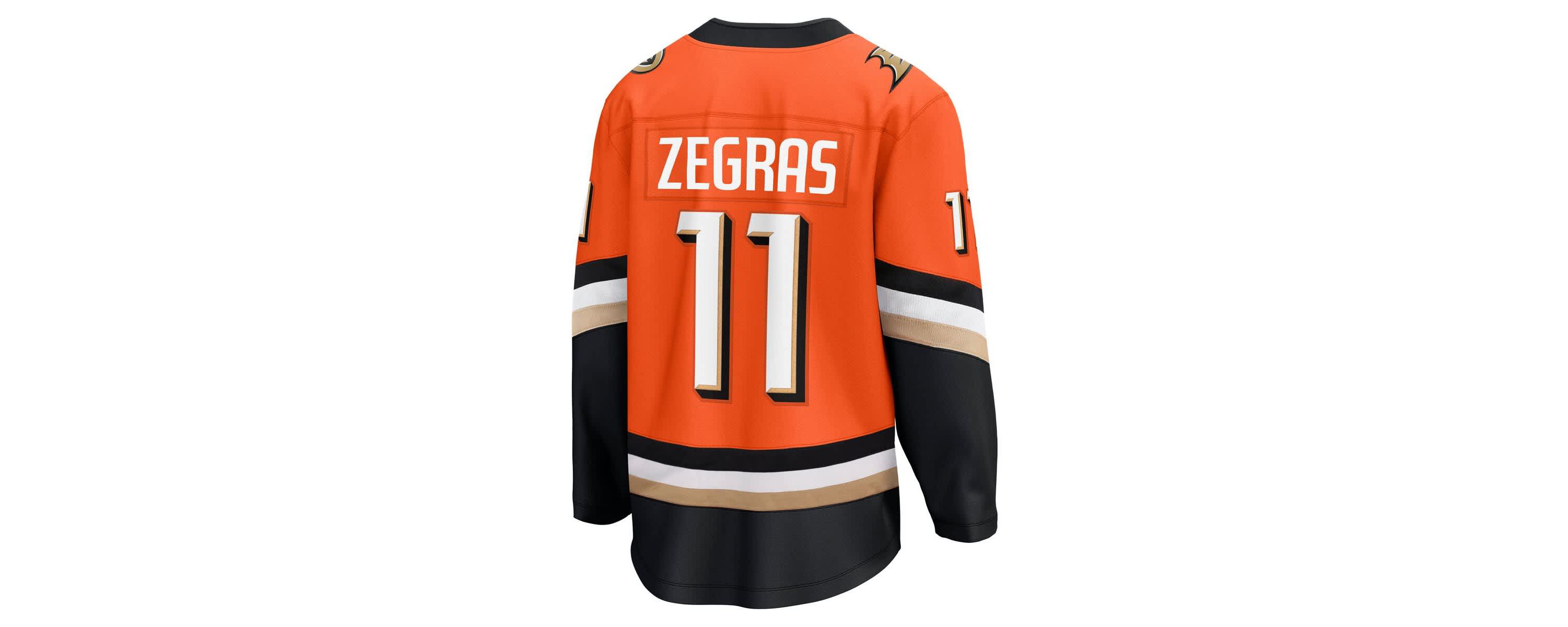 NHL Fanatics Trevor Zegras Anaheim Ducks Home Premier Breakaway Player Jersey
