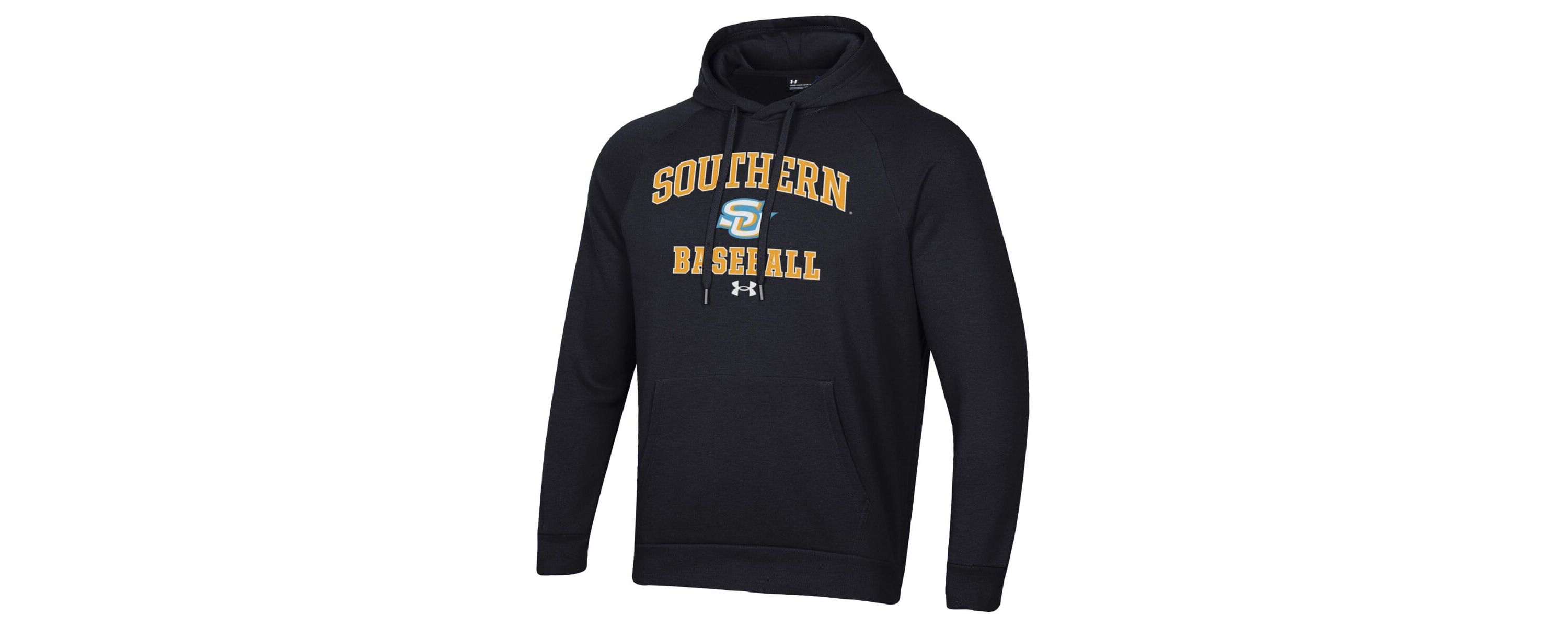NCAA Under Armour Southern University Jaguars All Day Arch Fleece Baseball Raglan Pullover Hoodie
