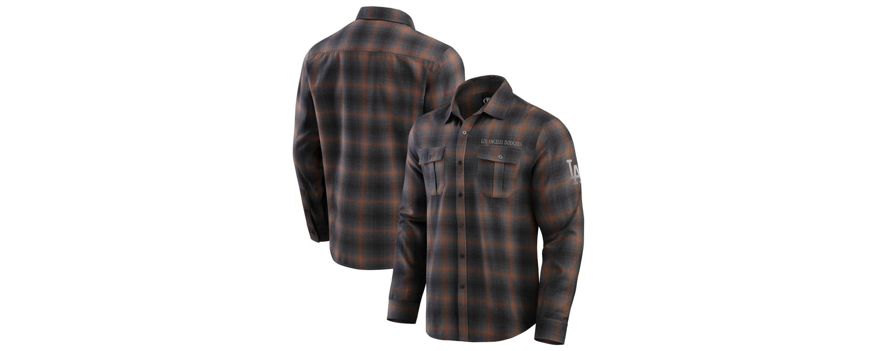 MLB Los Angeles Dodgers Classic Flannel Long Sleeve Button-Up Shirt