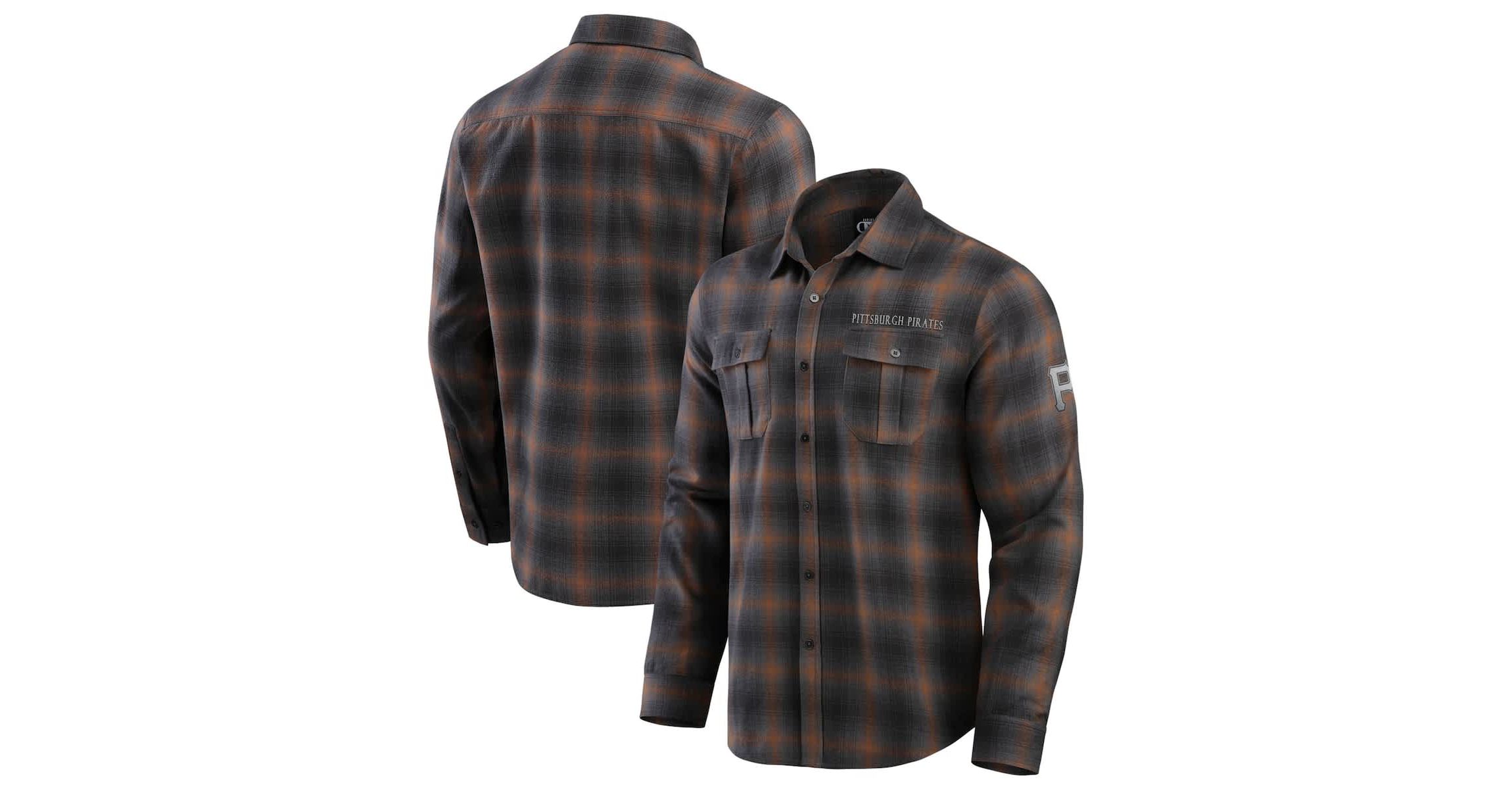 MLB Pittsburgh Pirates Classic Flannel Long Sleeve Button-Up Shirt