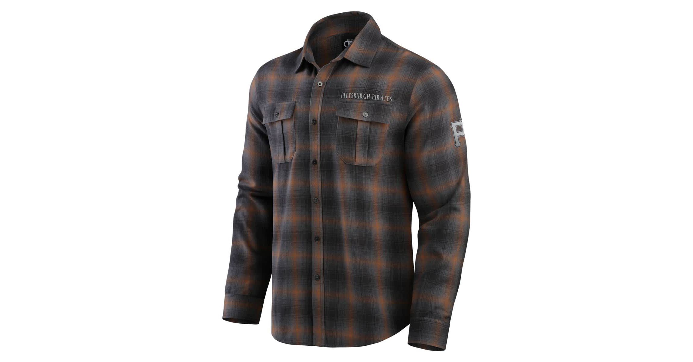 MLB Pittsburgh Pirates Classic Flannel Long Sleeve Button-Up Shirt