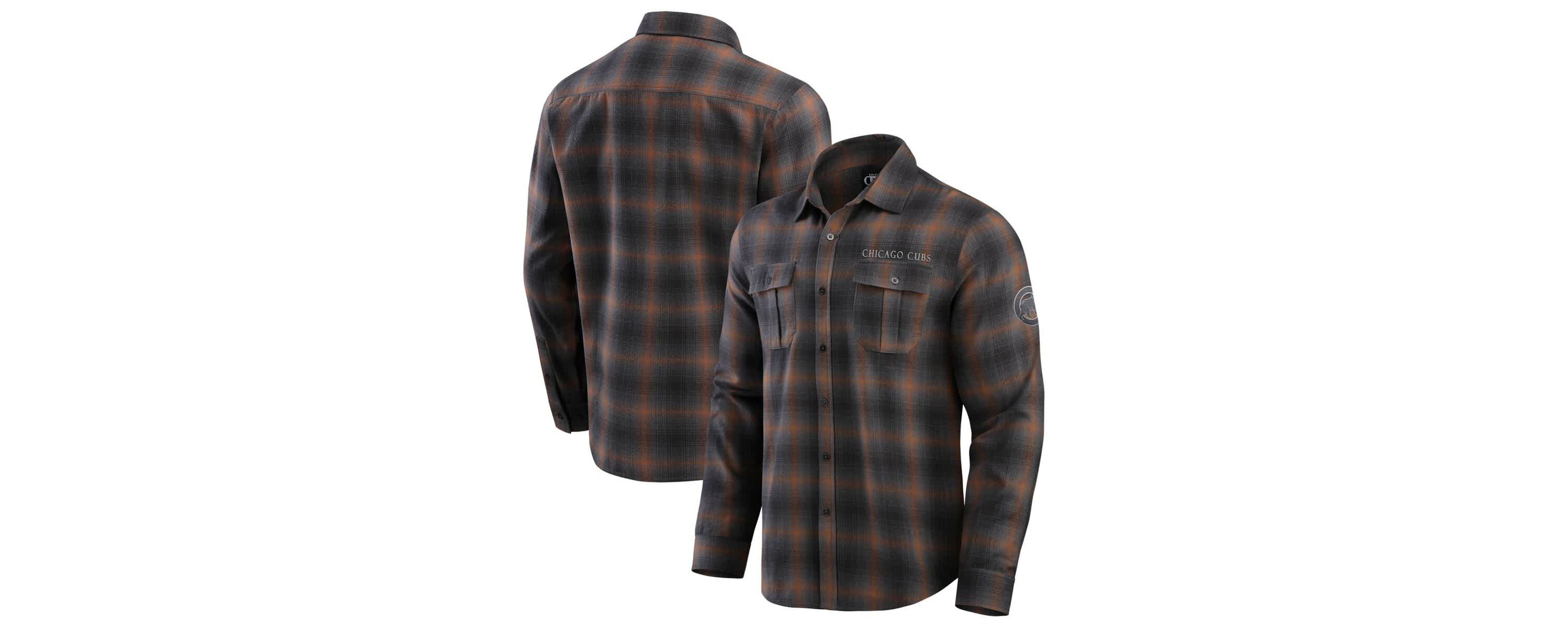 MLB Chicago Cubs Classic Flannel Long Sleeve Button-Up Shirt