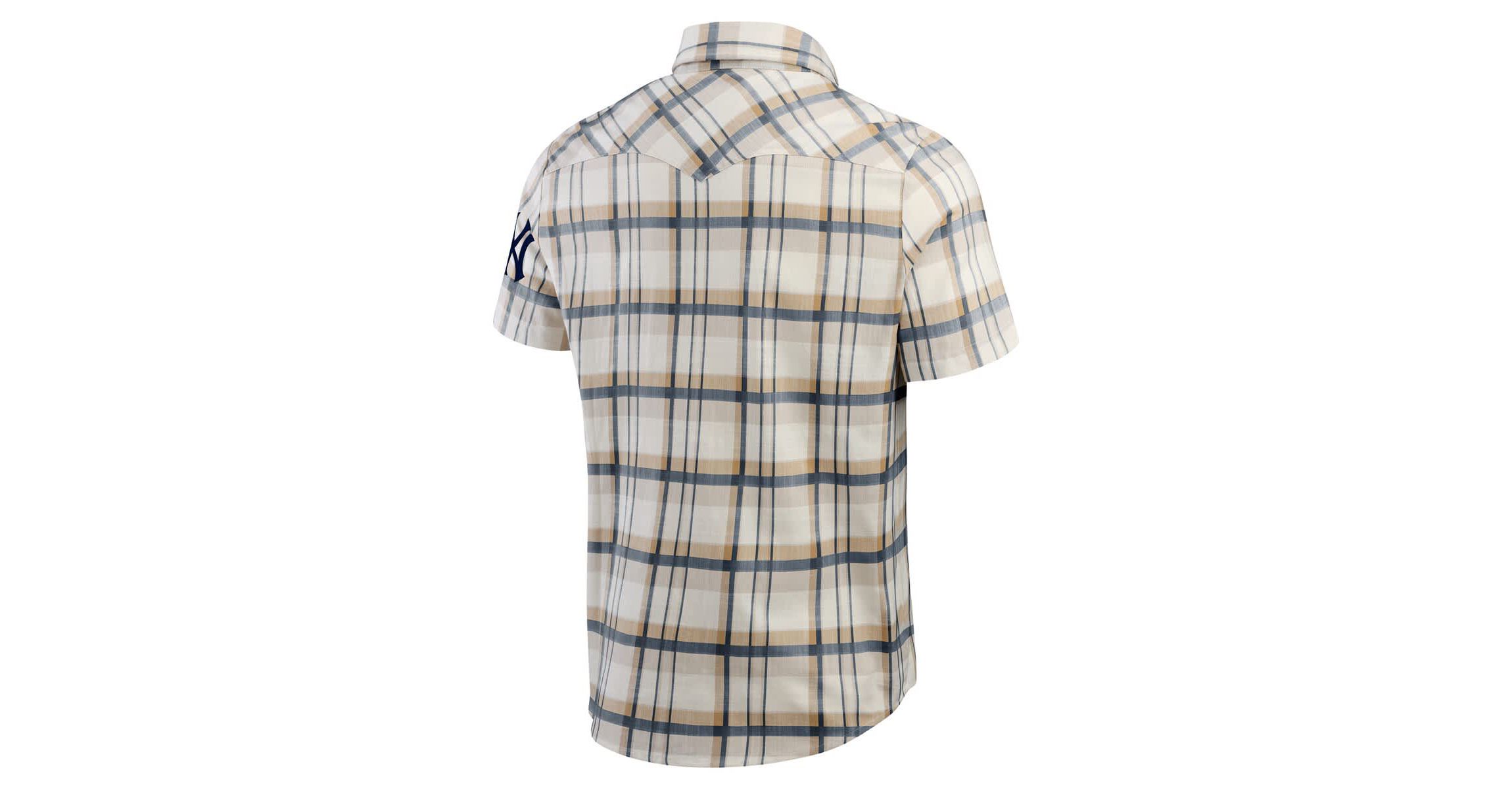 MLB New York Yankees Plaid Full-Snap Shirt