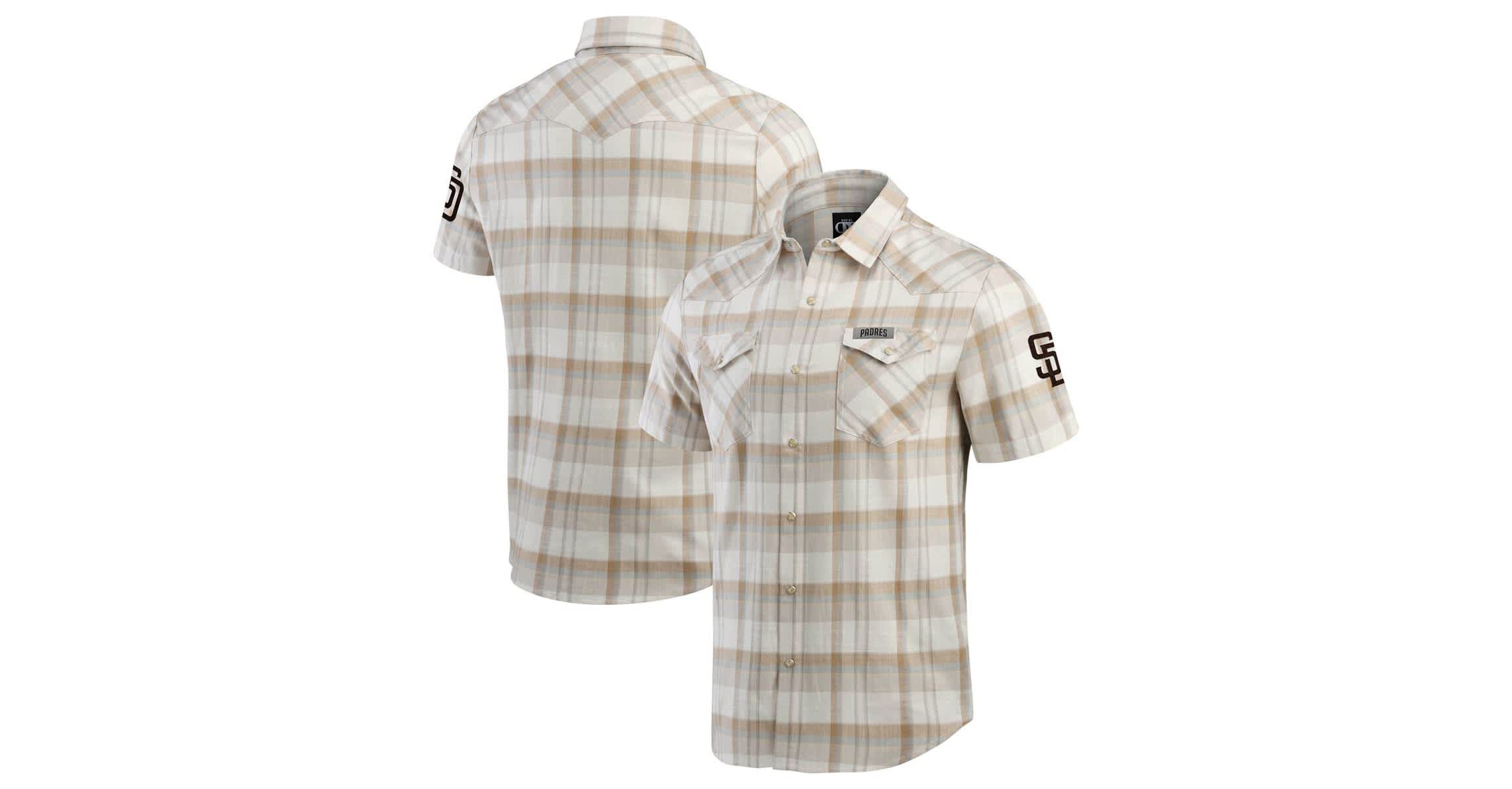 MLB San Diego Padres Plaid Full-Snap Shirt