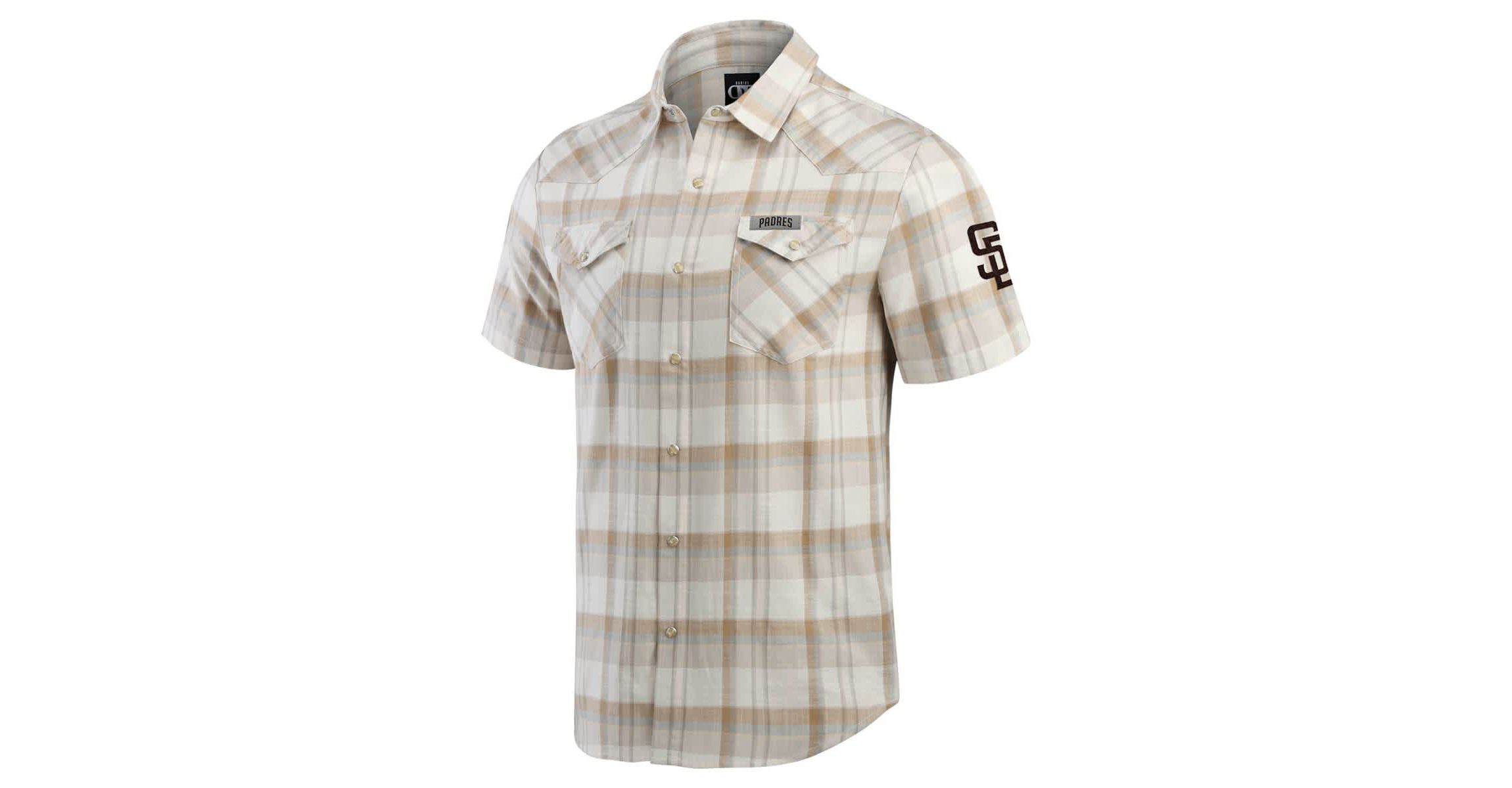 MLB San Diego Padres Plaid Full-Snap Shirt