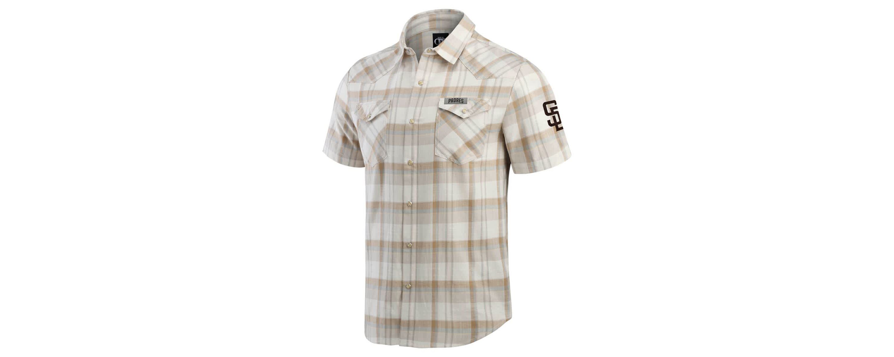 MLB San Diego Padres Plaid Full-Snap Shirt
