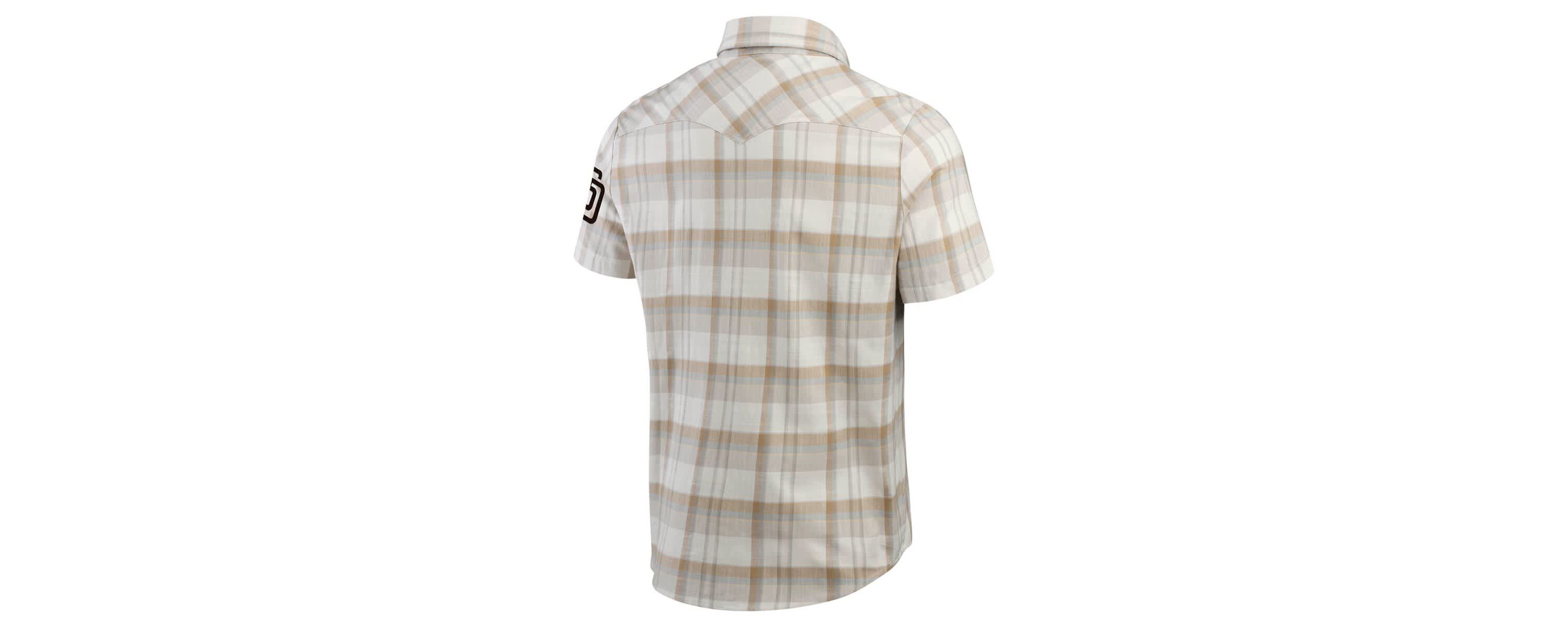 MLB San Diego Padres Plaid Full-Snap Shirt