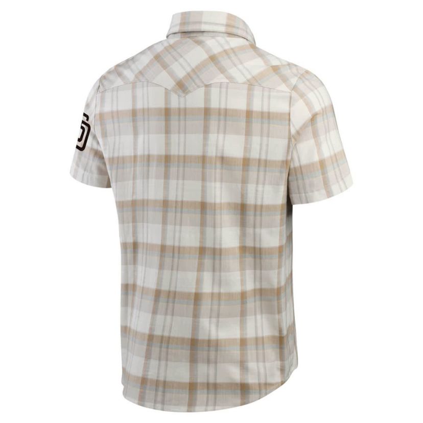 MLB San Diego Padres Plaid Full-Snap Shirt