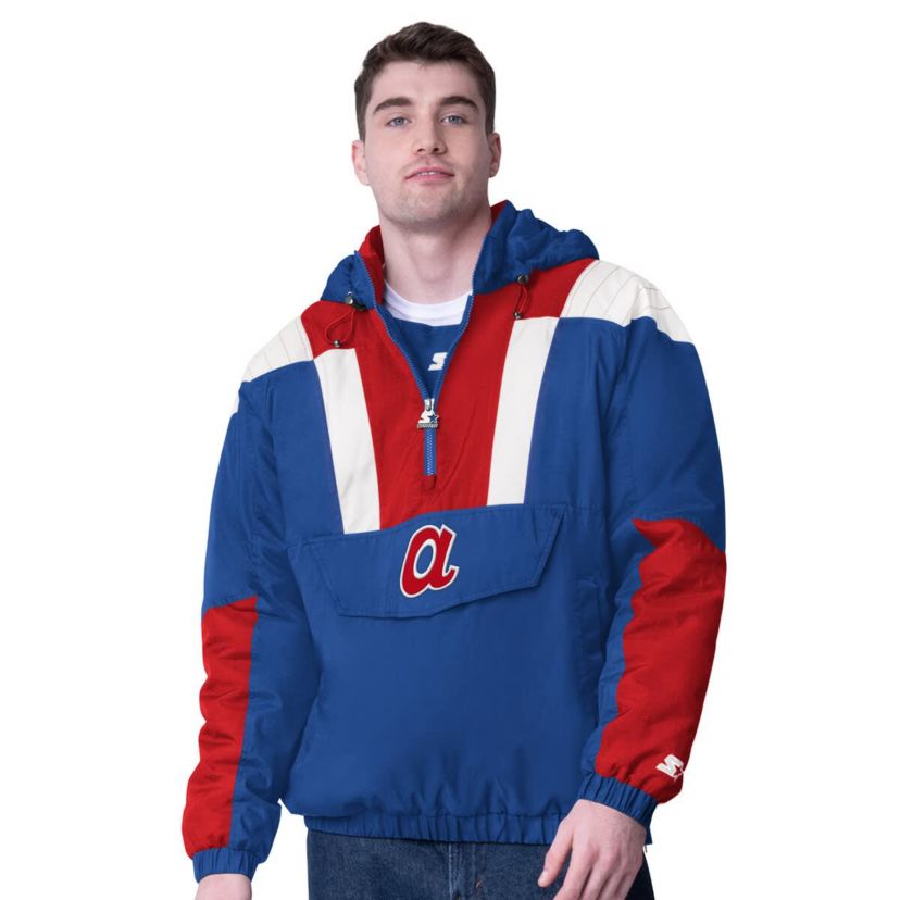 MLB Atlanta Braves Cooperstown Collection Charger Half-Zip Jacket