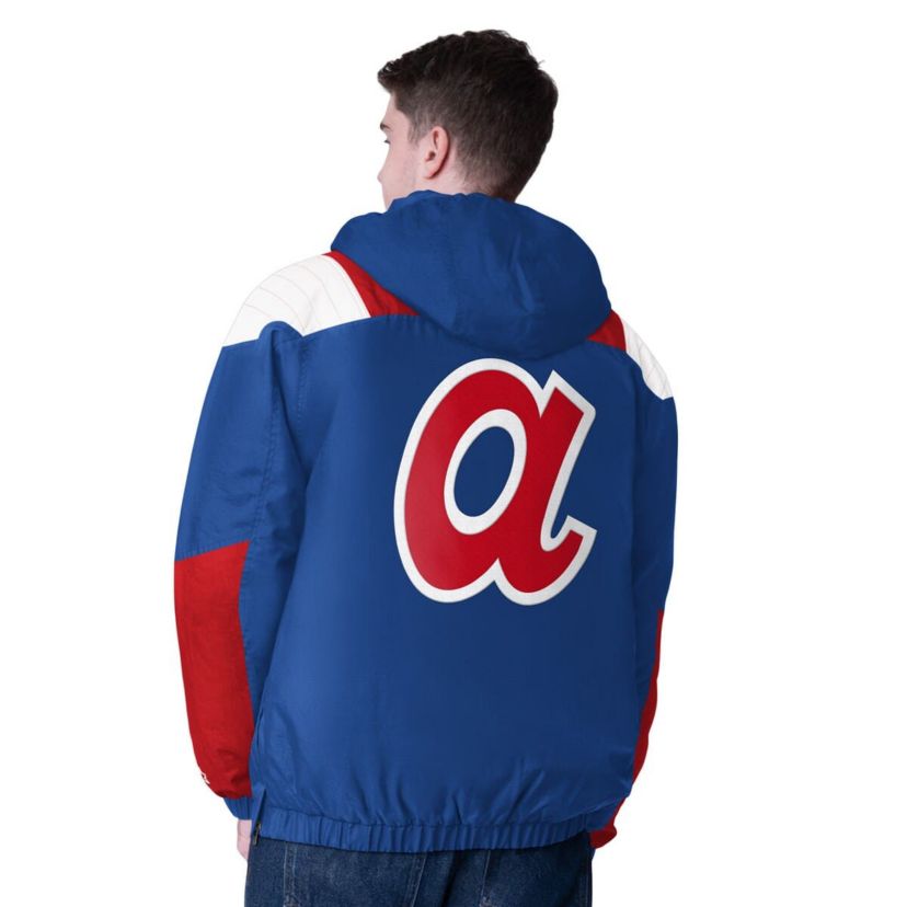 MLB Atlanta Braves Cooperstown Collection Charger Half-Zip Jacket