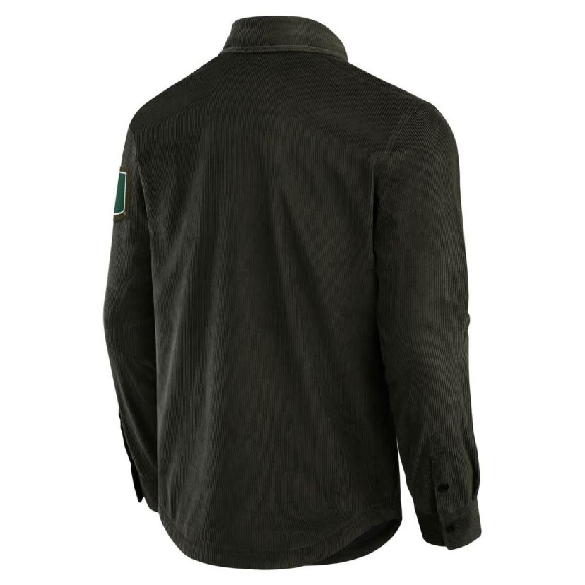 Miami (FL) Hurricanes NCAA Miami Hurricanes Corduroy Full-Button Shacket