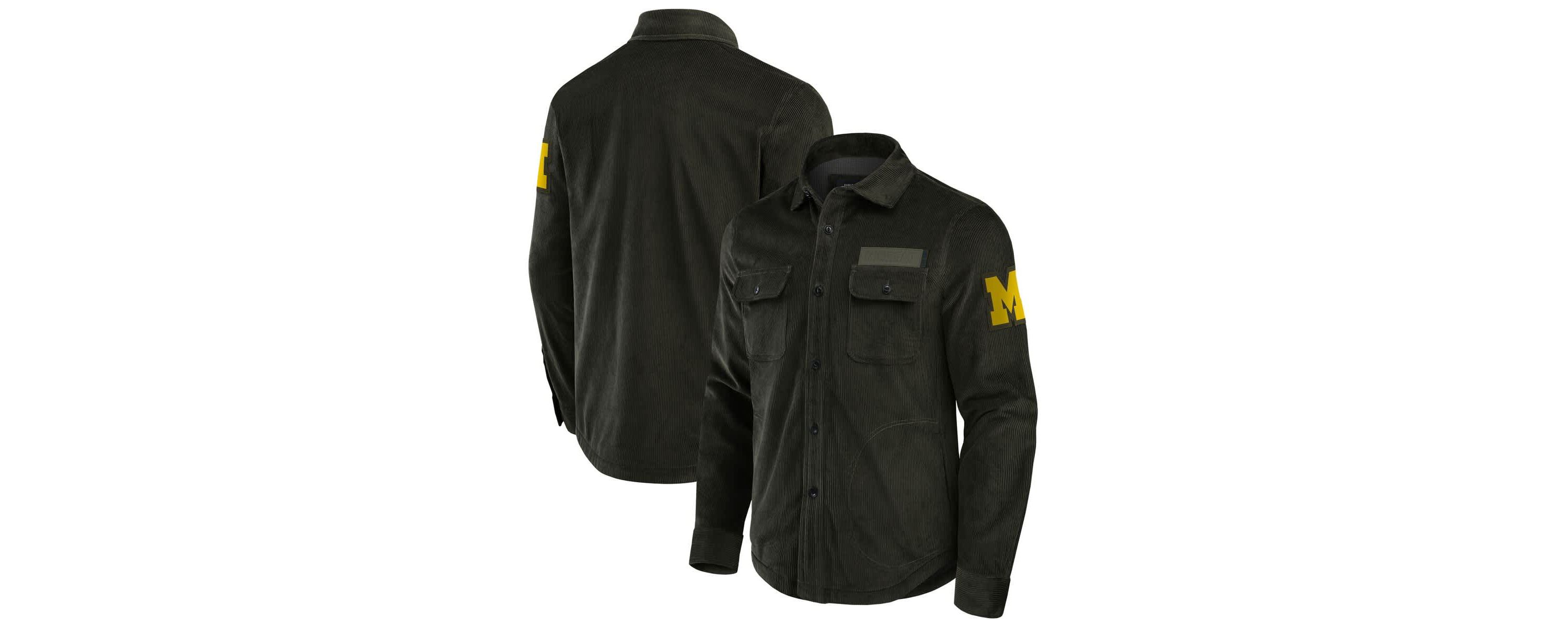 NCAA Michigan Wolverines Corduroy Full-Button Shacket