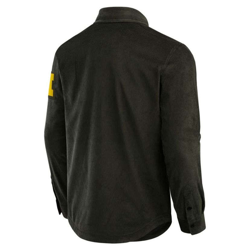 NCAA Michigan Wolverines Corduroy Full-Button Shacket
