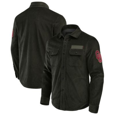 Darius Rucker Collection by Fanatics Men's NCAA Oklahoma Sooners Corduroy Full-Button Shacket