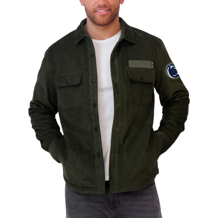 NCAA Penn State Nittany Lions Corduroy Full-Button Shacket