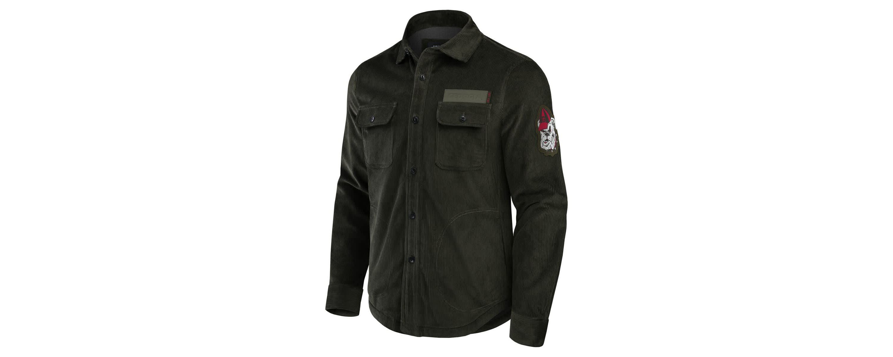 NCAA Georgia Bulldogs Corduroy Full-Button Shacket