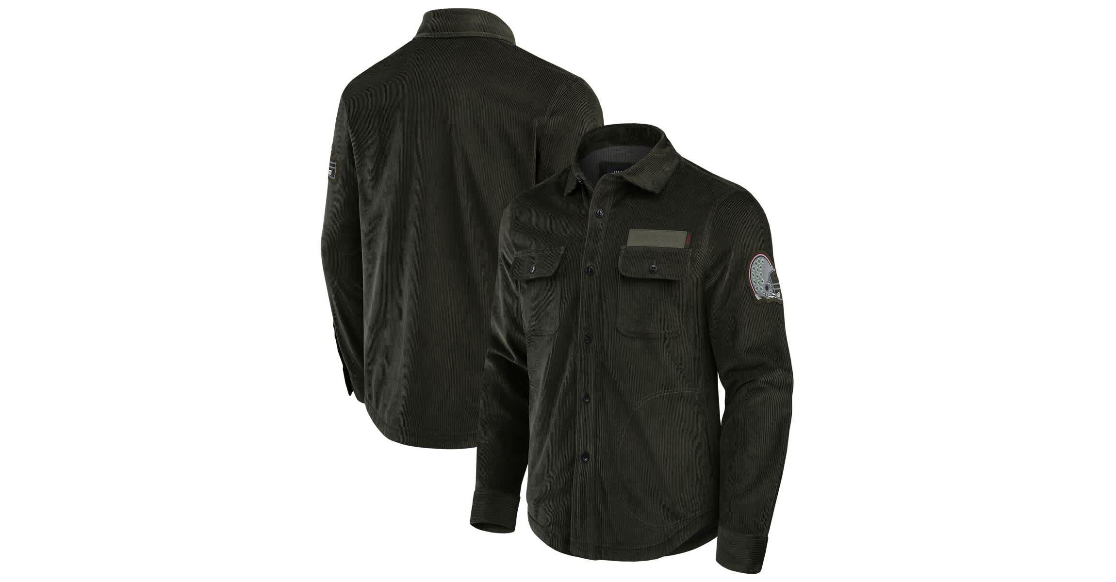 NCAA Ohio State Buckeyes Corduroy Full-Button Shacket