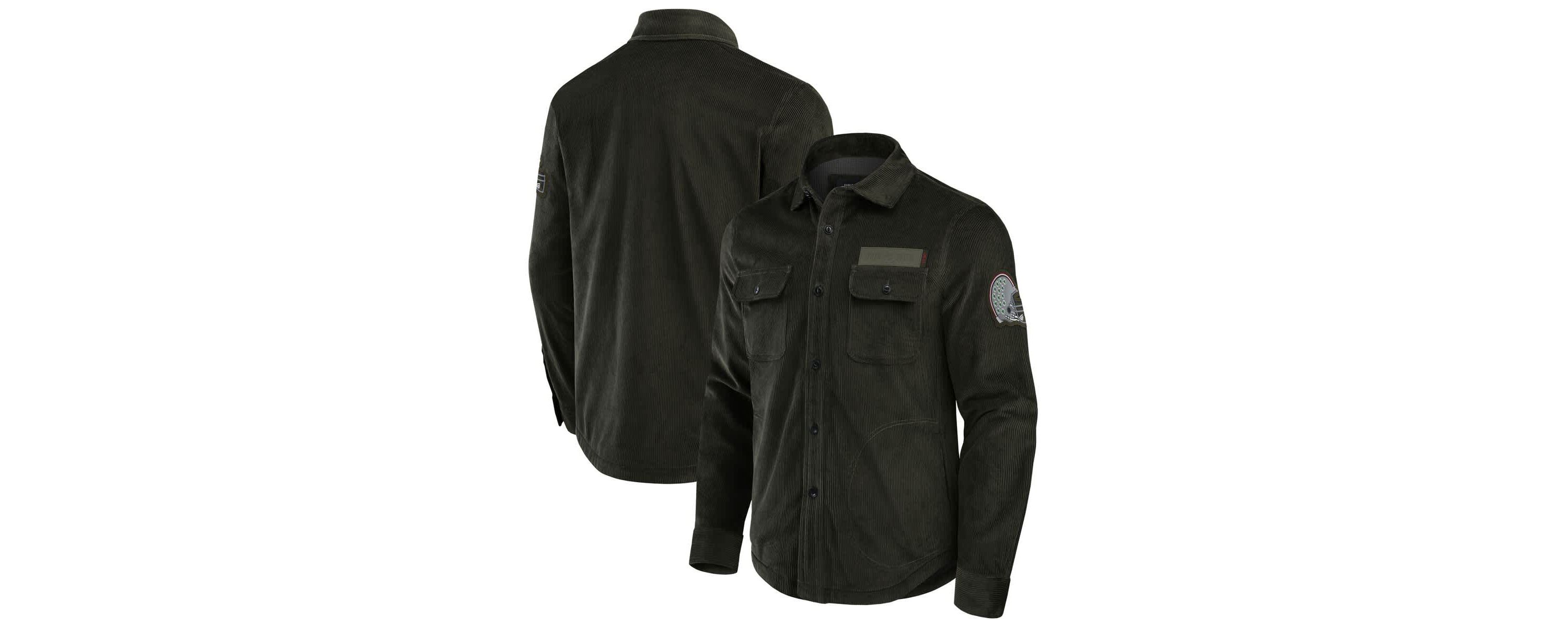 NCAA Ohio State Buckeyes Corduroy Full-Button Shacket