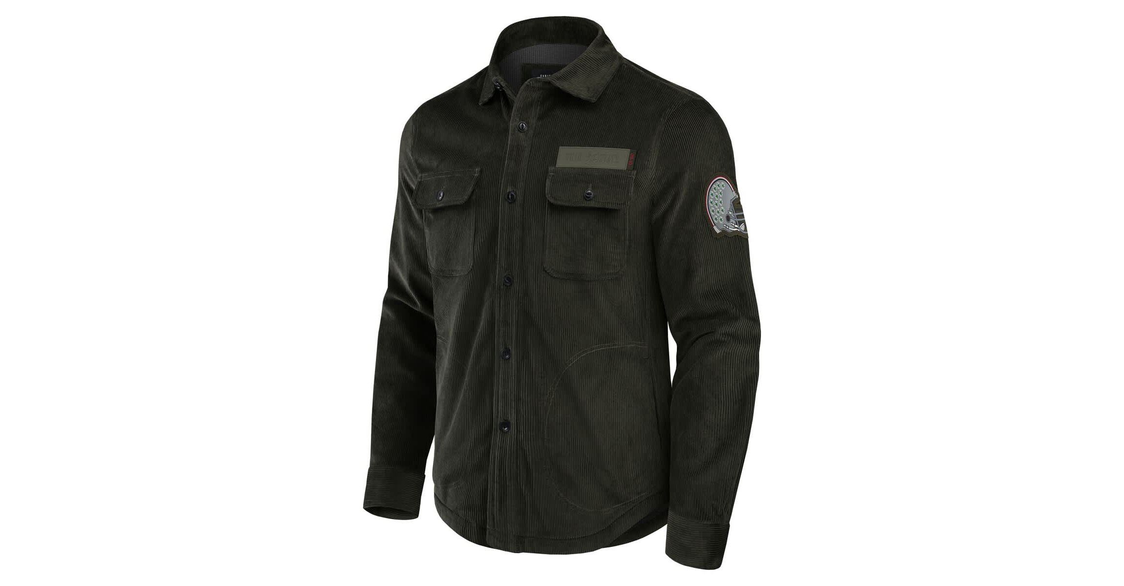 NCAA Ohio State Buckeyes Corduroy Full-Button Shacket