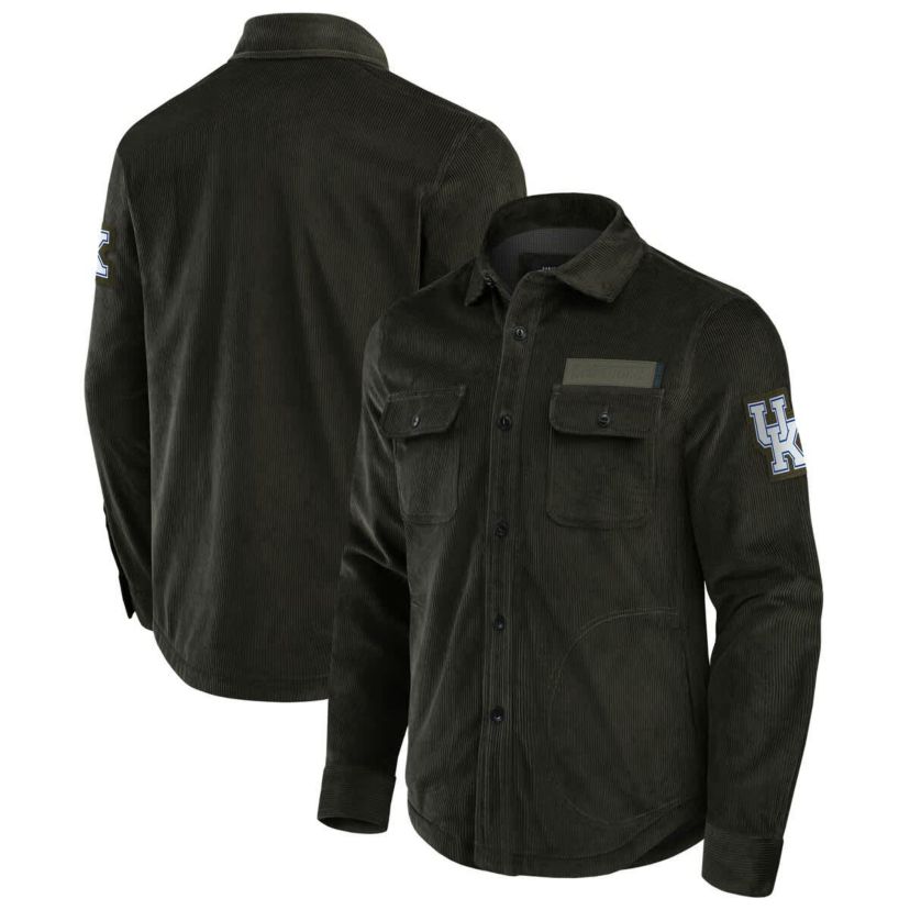 NCAA Kentucky Wildcats Corduroy Full-Button Shacket