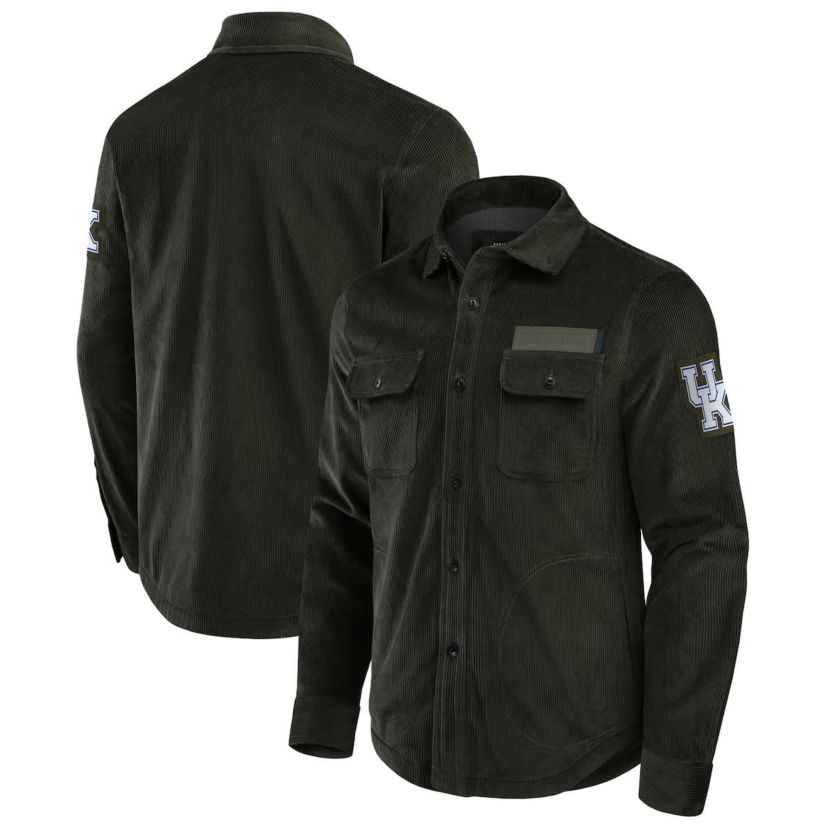 NCAA Kentucky Wildcats Corduroy Full-Button Shacket