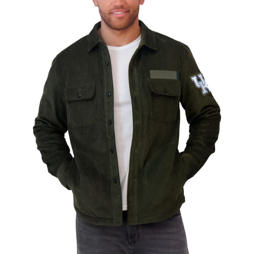 NCAA Kentucky Wildcats Corduroy Full-Button Shacket